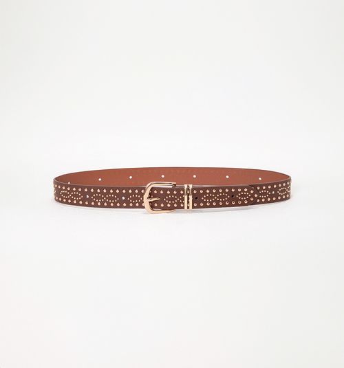 BELT WITH METAL BUCKLE AND STUDS