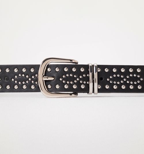 BELT WITH METAL BUCKLE AND STUDS