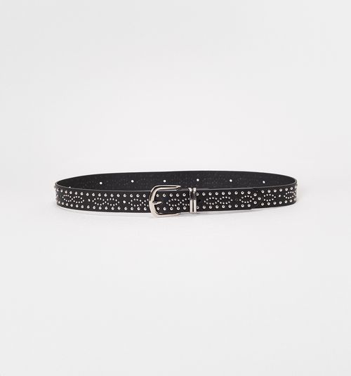 BELT WITH METAL BUCKLE AND STUDS