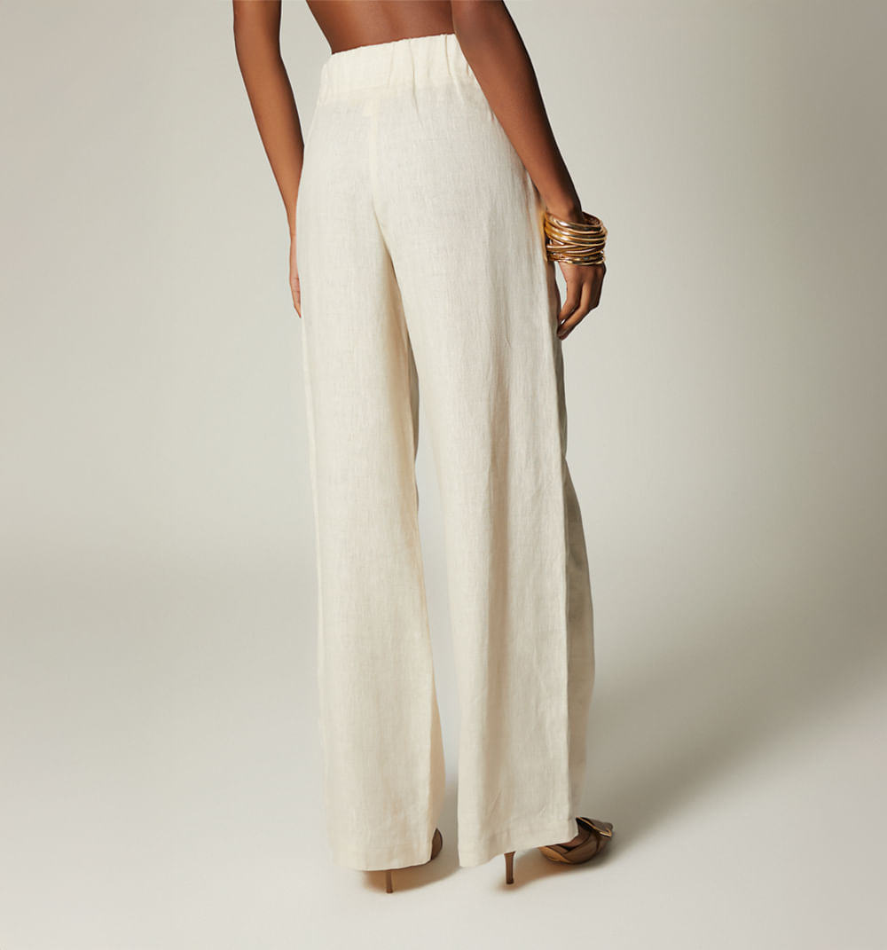 HIGH-WAISTED PALAZZO PANTS WITH PIPING ON THE SIDE