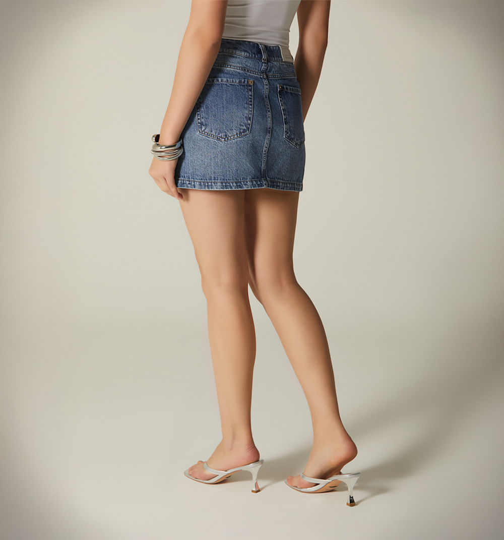 DENIM MINI SKIRT FIVE POCKETS