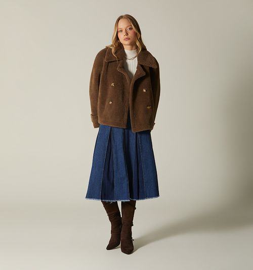Midi Skirt, Pleats with Seams