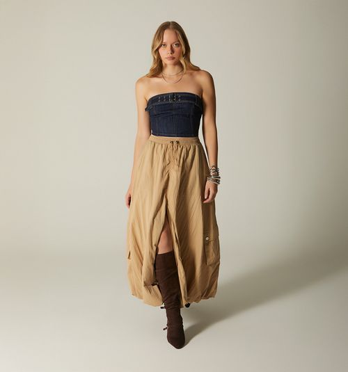 SHORT STRAPLESS BLOUSE WITH SAME BELT