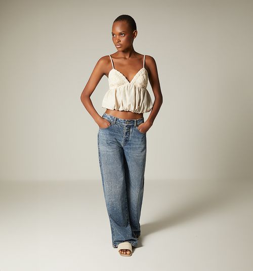 Striped Balloon Blouse Combined