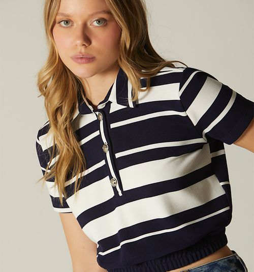 SHORT SLEEVE BLOUSE WITH BUTTONS