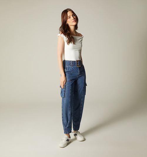 ALADIN JEANS, CARGO WITH DETAIL AT HEM