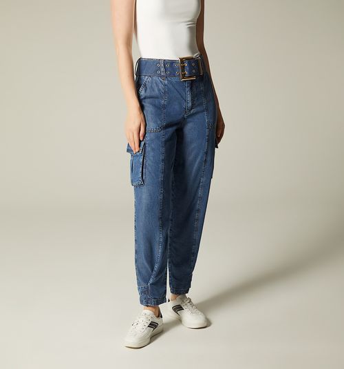 ALADIN JEANS, CARGO WITH DETAIL AT HEM