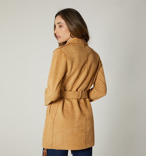LONG SLEEVE COAT WITH BELT