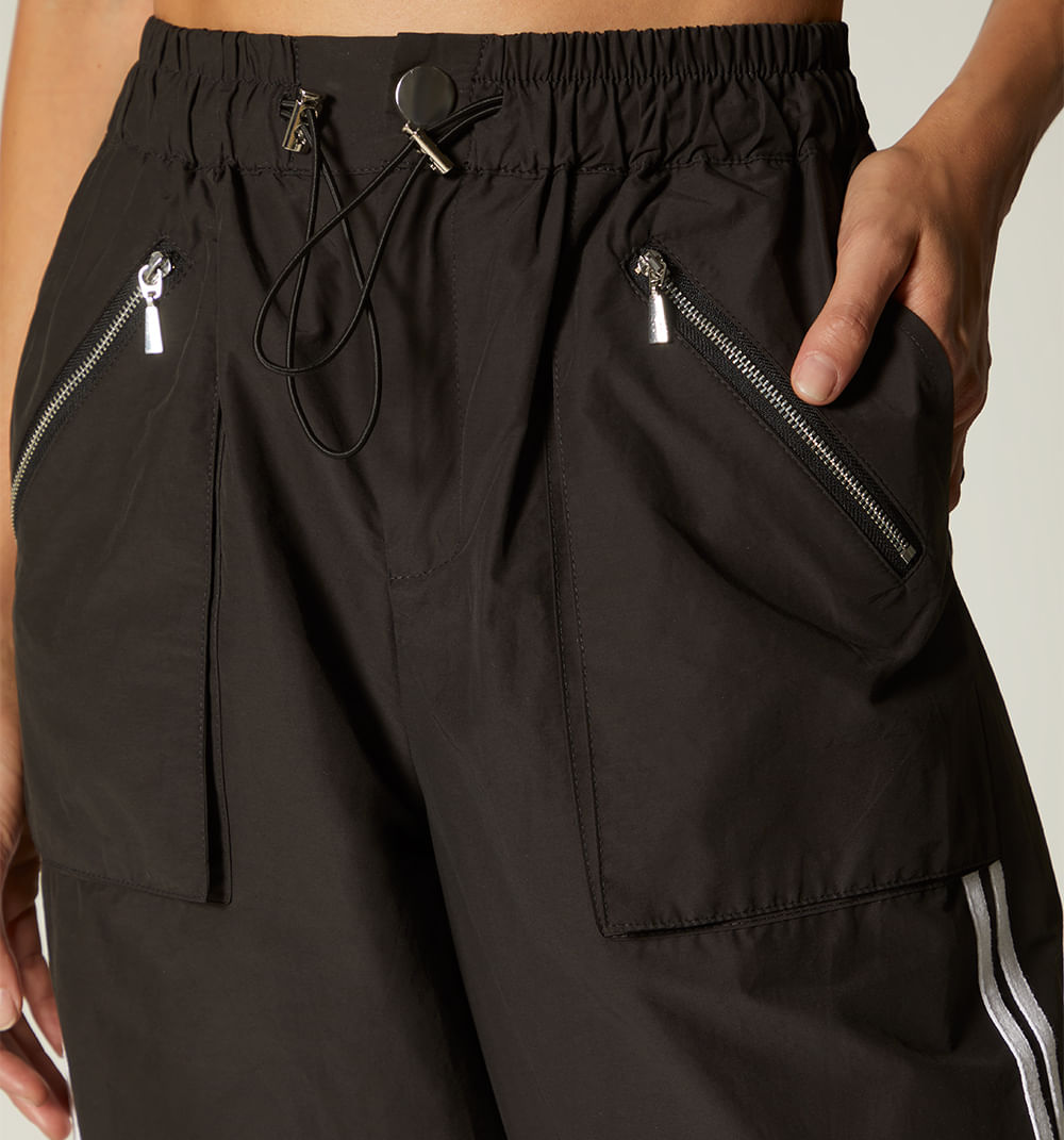 HIGH WAIST PANTS WITH SIDE RIBBON