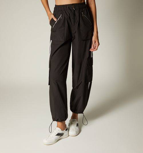 HIGH WAIST PANTS WITH SIDE RIBBON