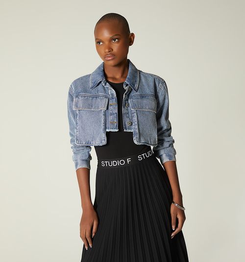 SHORT DENIM JACKET WITH POCKETS