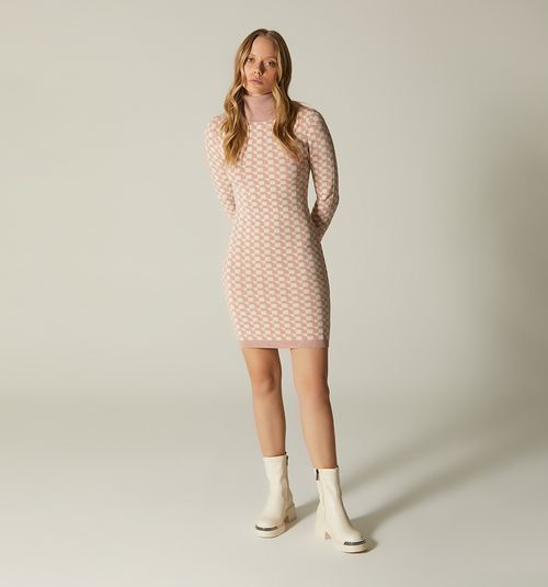 LONG SLEEVE HIGH NECK DRESS WITH ZIP