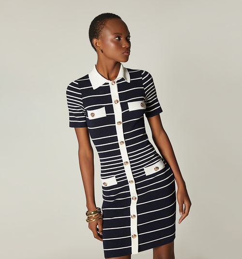 SHORT SLEEVE POLO COLLAR DRESS
