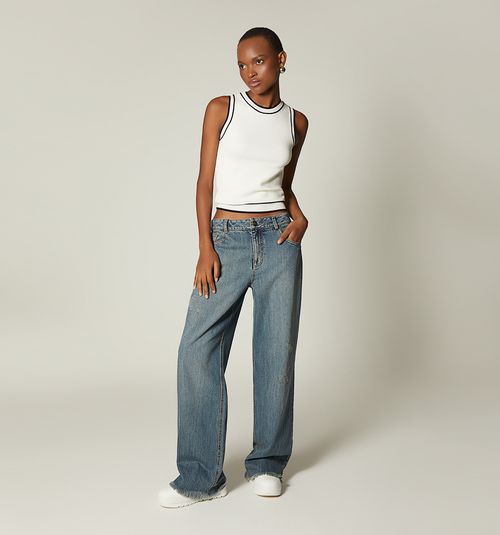 KNITTED SLEEVELESS BLOUSE