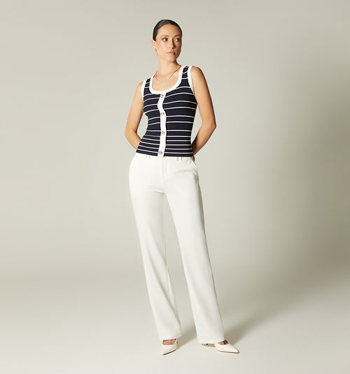 SLEEVELESS BLOUSE WITH FRONT BUTTONING