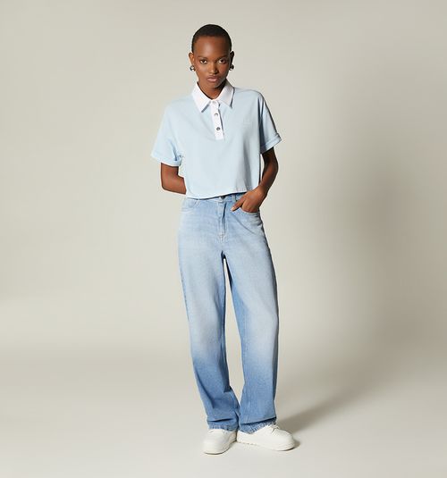 BOXy POLO-STYLE COMBINED T-SHIRT