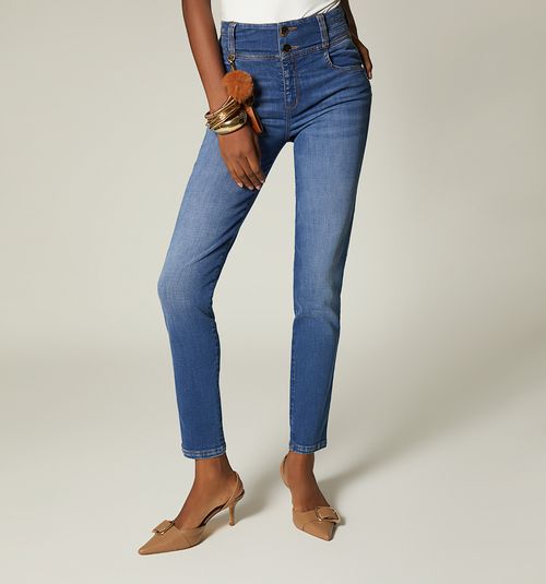 HIGH WAIST STRAIGHT LEG JEAN WITH TASSEL