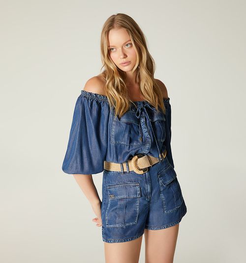 Utility Pocket Short Jumpsuit