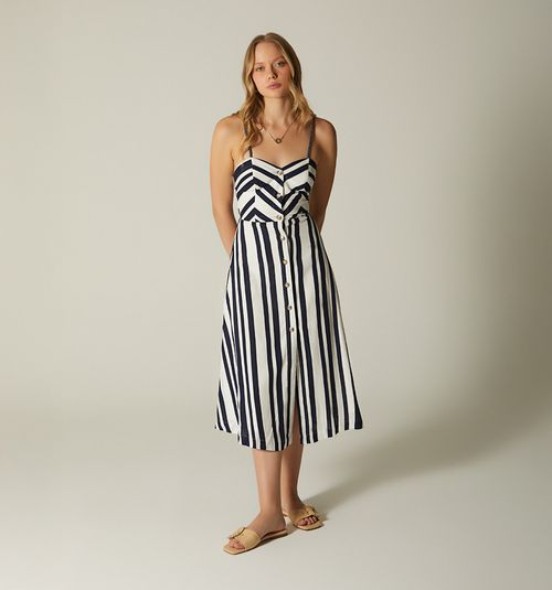 MIDI DRESS WITH FRONT BUTTONS