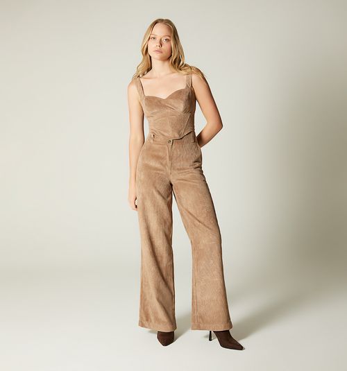 CROP STRAP BLOUSE WITH CUPS CUTS FOR WOMEN