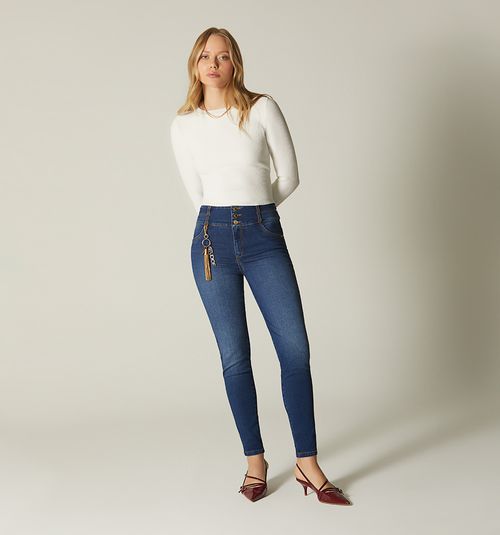 HIGH-WAIST ULTRASLIM JEAN WITH TASSELS