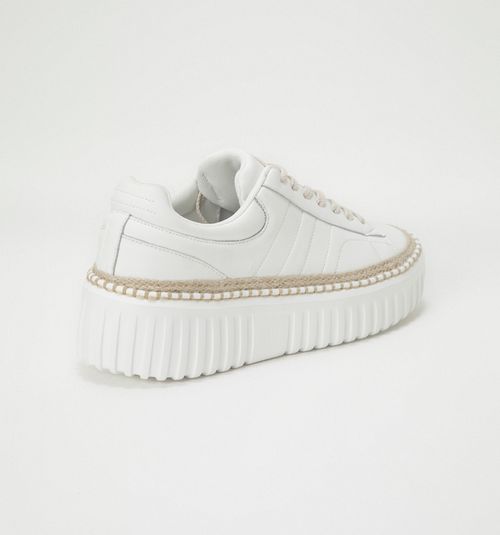 Platform Sneaker with Jute Decorative