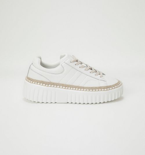 Platform Sneaker with Jute Decorative