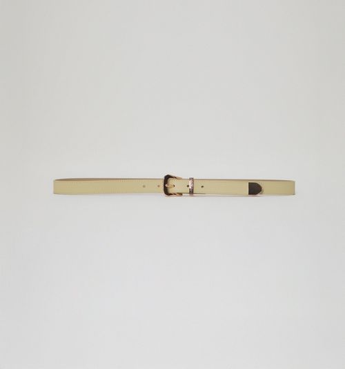 BELT WITH METAL BUCKLE AND TIP