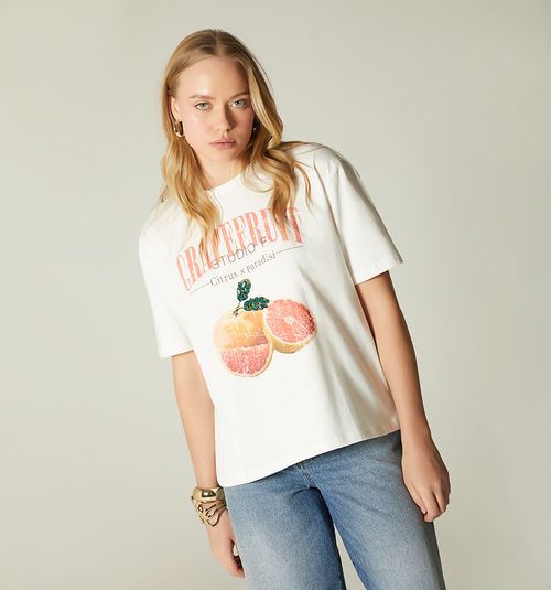 OVERSIZE T-SHIRT PRINT GRAPEFRUIT