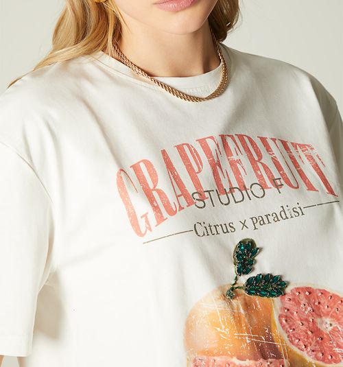 OVERSIZE T-SHIRT PRINT GRAPEFRUIT
