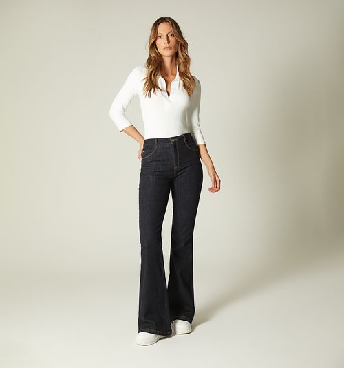 HIGH WAIST FLARE JEAN BARDOT