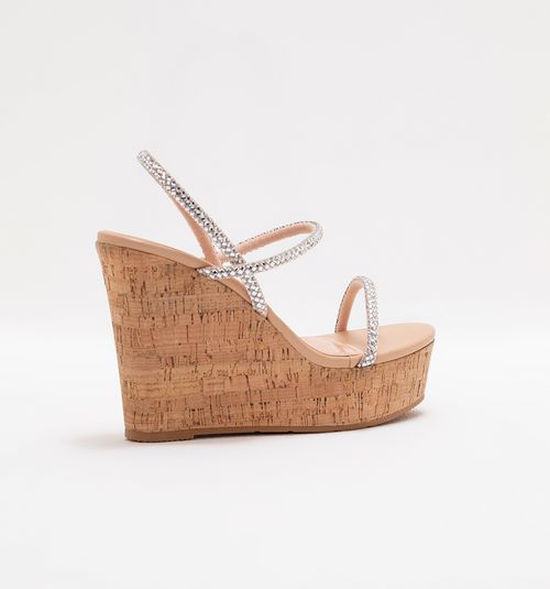 PLATFORM SANDAL WITH SHINY UPPER