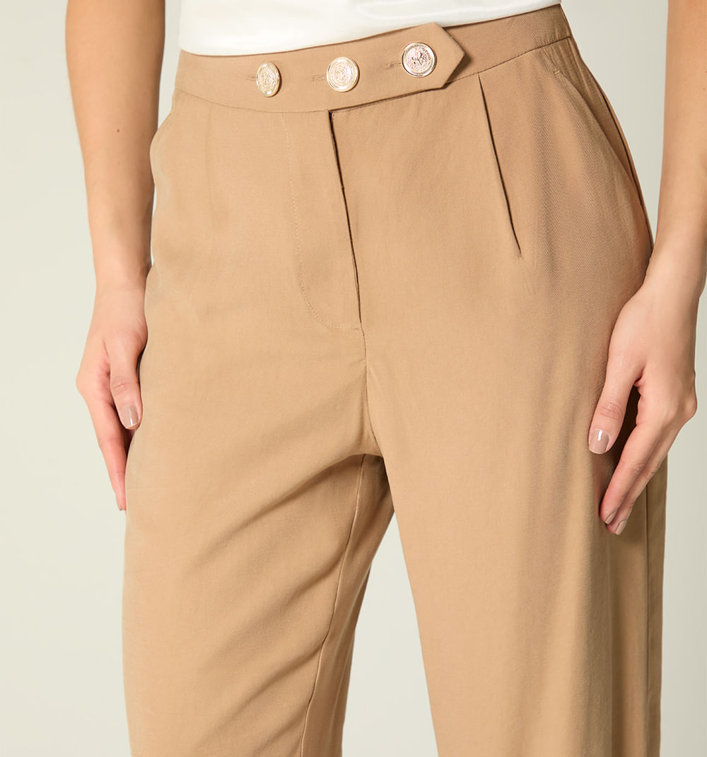 PANTS WITH FRONT CREASE AND WAISTBAND WITH 3 BUTTONS