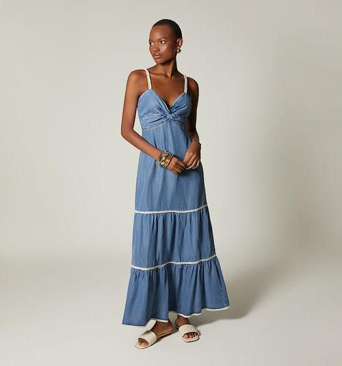 LONG DRESS WITH BACK TIE FOR