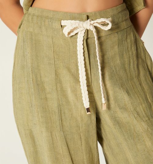 PALAZZO WITH CHANNEL AND BACK ELASTIC