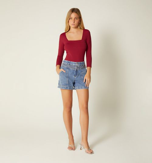 HIGH WAISTED WOMEN'S SHORTS SEAMS