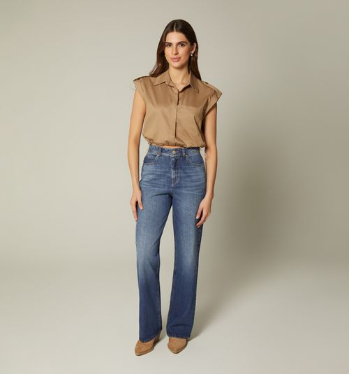 SLEEVELESS SHIRT WITH ELASTIC