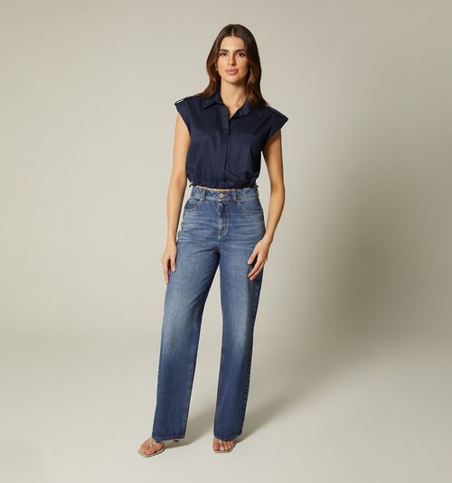 SLEEVELESS SHIRT WITH ELASTIC