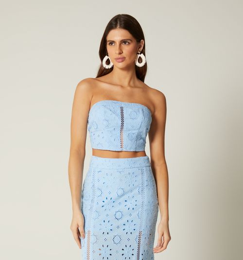 STRAPLESS TOP WITH TIE BACK