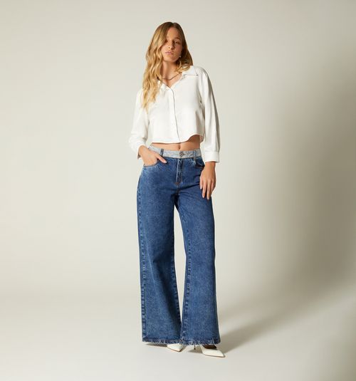 HIGH WAIST CONTRAST JEAN