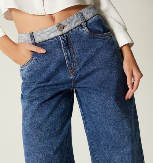 HIGH WAIST CONTRAST JEAN