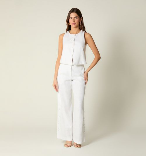 SLEEVELESS BLOUSE WITH BUTTONS