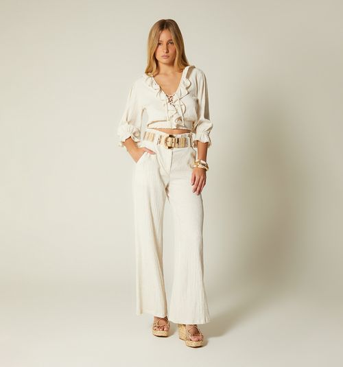 Wide Leg Pants with Belt
