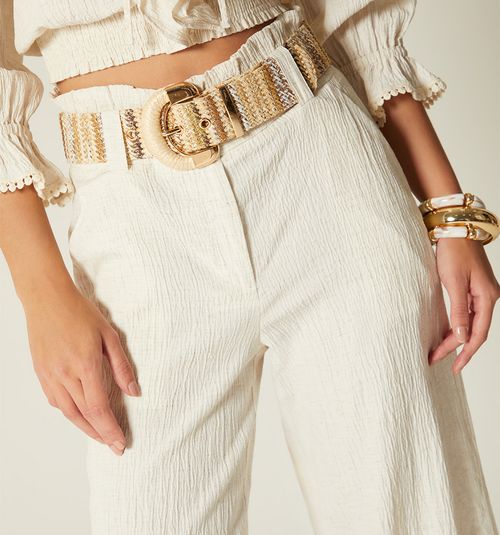 Wide Leg Pants with Belt