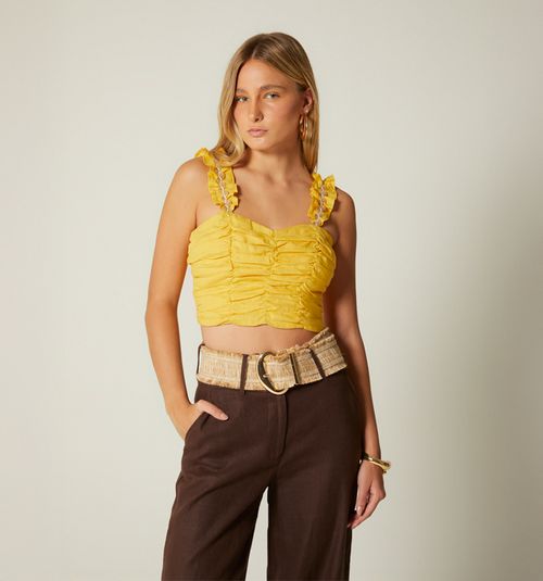 STRAP BLOUSE WITH SUPPLY
