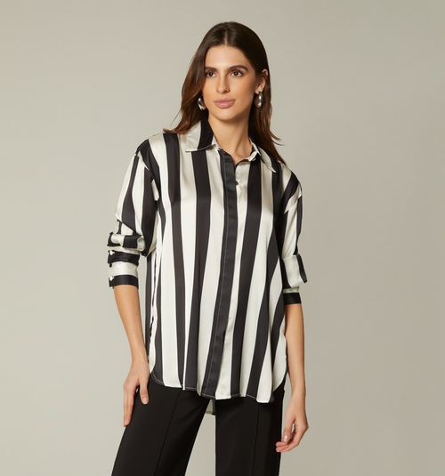 SHIRT DRESS WITH MAXI CUFF