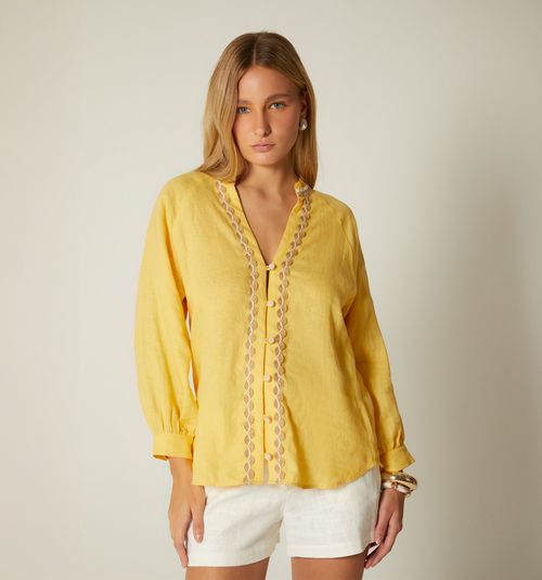 THREE-QUARTER SLEEVE BLOUSE
