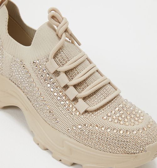 Hiking Sneakers with Crystal Details
