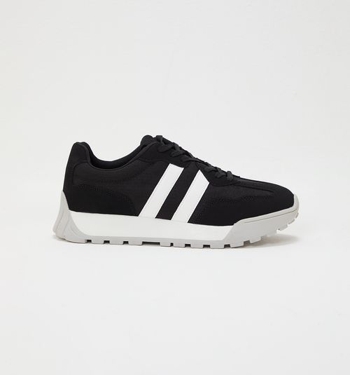 BI-COLORED SNEAKER WITH NOTCHED SOLE
