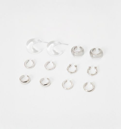 EARRING SET X 6 EARCUFF AND HOOP